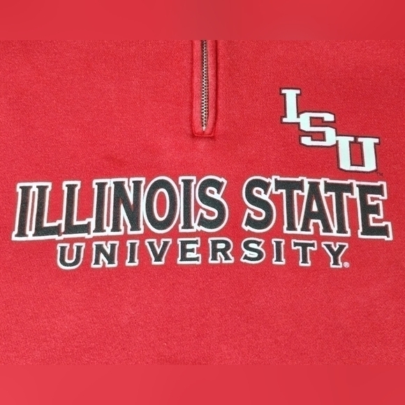 VTG Illinois State Redbirds Women's Small Sweatshirt 1/4 Zip Pullover Jansport - Picture 3 of 7